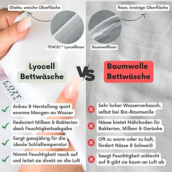 COZY HEAVEN Spannbettlaken Luxus Lyocell Spannbettlaken, günstig online kaufen