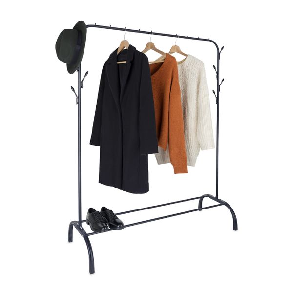 relaxdays Kleiderständer mit Ablage und Hake, günstig online kaufen