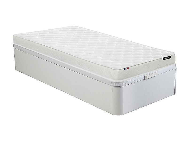 Set aus Bettgestell mit Bettkasten + Schaumstoffmatratze - 90 x 190 cm - St günstig online kaufen