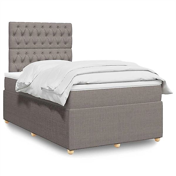 vidaXL Boxspringbett mit Matratze Taupe 120x190 cm Stoff 3294306 günstig online kaufen