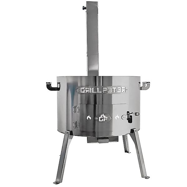 Grillpeter Utschak Timur Ø50 cm Edelstahl 2mm mit Rauchrohr Feuerofen günstig online kaufen