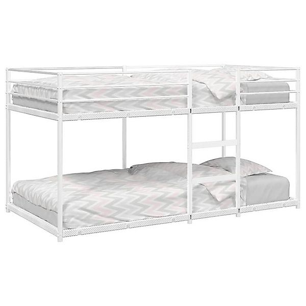 vidaXL Bett, Etagenbett ohne Matratze Weiß 80x200 cm Stahl günstig online kaufen