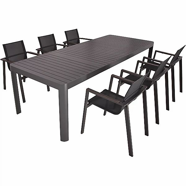 Garden Pleasure Gartenmöbel-Set-01 Amira 7-teilig Anthrazit günstig online kaufen