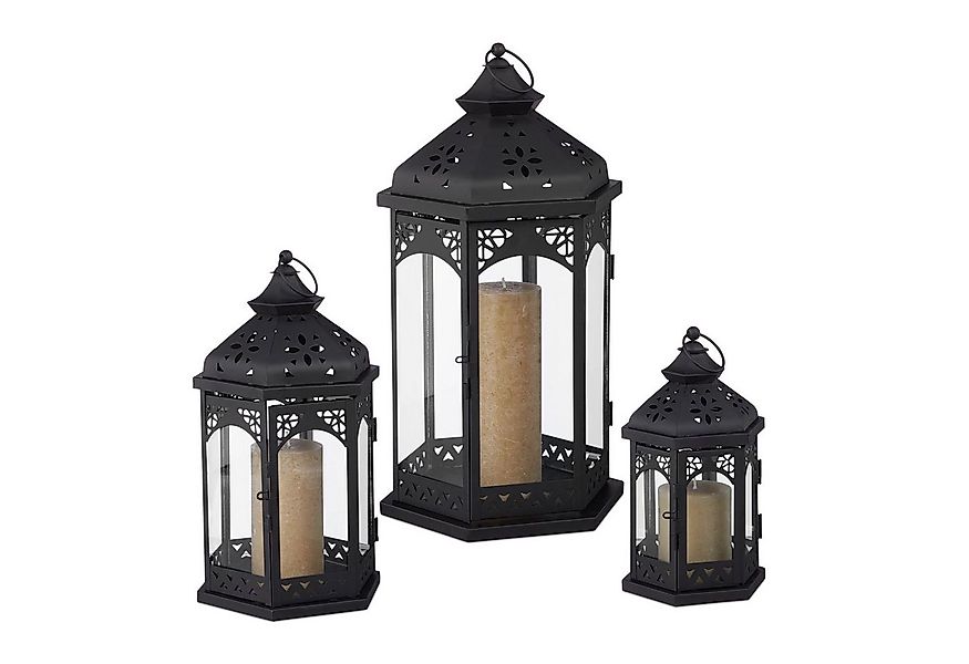 relaxdays Windlicht 6 tlg. Laternen Set Metall günstig online kaufen