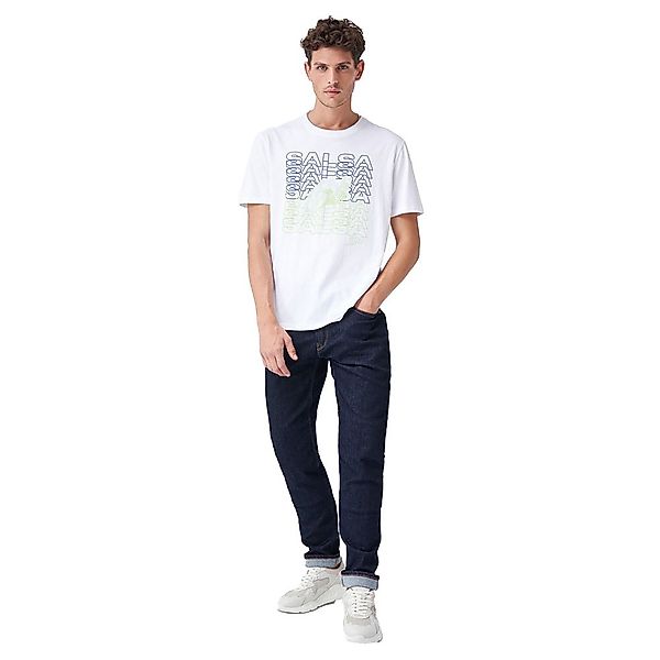 Salsa Jeans 126060-000 / Brand Miguel Oliveira Kurzarm T-shirt S White günstig online kaufen