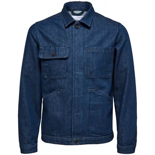 Selected  Herrenmantel Will Jacket - Dark Blue Denim günstig online kaufen