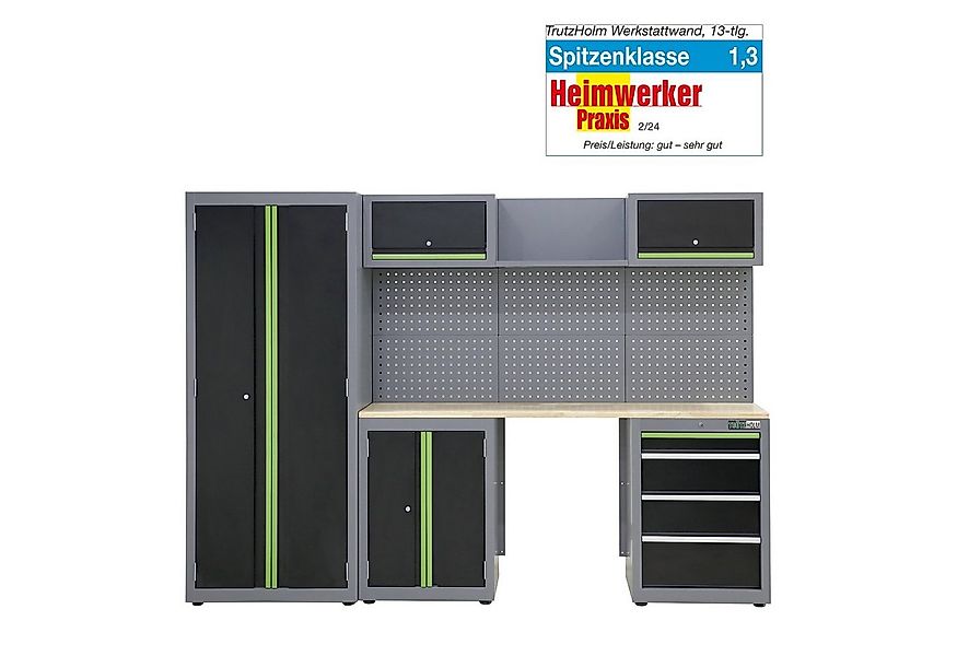 TRUTZHOLM Werkstatt-Set Werkstattwand 13-tlg. Modulares Werkstattschranksys günstig online kaufen