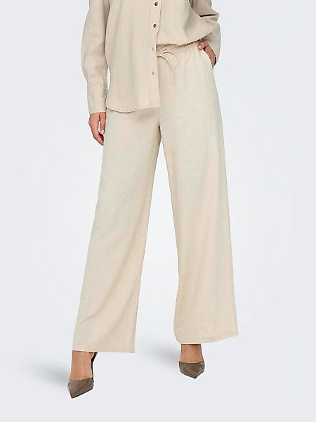 JDY "JDYSAY LINEN HW WIDE PANT WVN NOOS" Sommerhose mit Leinen günstig online kaufen