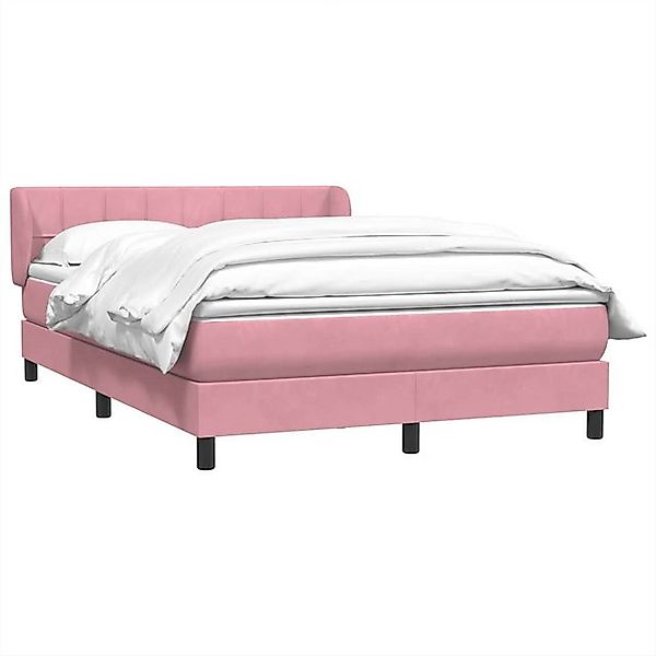 vidaXL Bett Boxspringbett mit Matratze Rosa 140x220 cm Samt günstig online kaufen