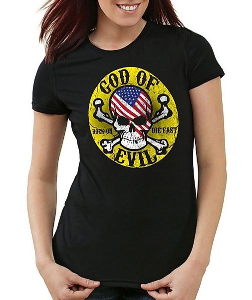 style3 T-Shirt God Evil Anarchy Totenkopf Sons Skull USA Flagge Flag United günstig online kaufen