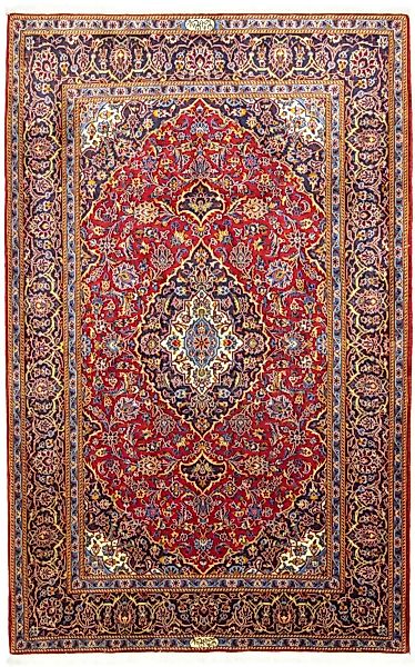 morgenland Wollteppich »Keshan Medaillon Rosso 222 x 138 cm«, rechteckig günstig online kaufen