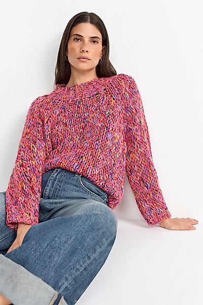 RICHROYAL Strickpullover Grobstrick, kastiger Schnitt, mehrfarbig günstig online kaufen