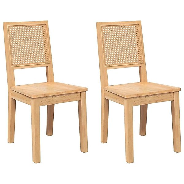 vidaXL Esszimmerstuhl Esszimmerstühle 2 Stk. Massivholz günstig online kaufen