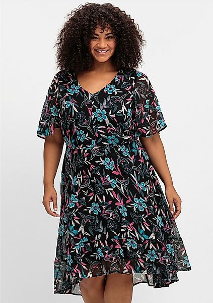 sheego by Joe Browns Etuikleid Chiffonkleid Kurzarm günstig online kaufen
