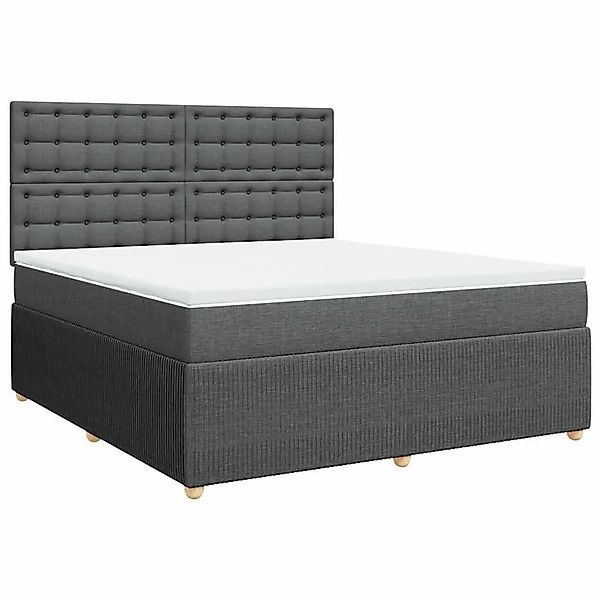 vidaXL Boxspringbett mit Matratze Dunkelgrau 180x200 cm Stoff 3294450 günstig online kaufen