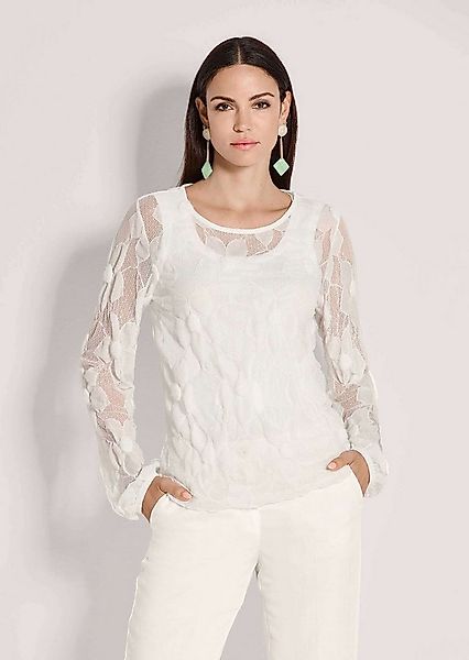 MADELEINE Langarmshirt Elegantes Langarmshirt aus Spitze, transparent Flora günstig online kaufen