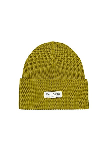 Marc O'Polo Beanie breiter Umschlag, Markenlabel, günstig online kaufen