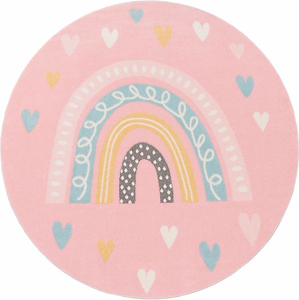 Paco Home Kinderteppich "Nino 887" rund 13 mm Höhe Kurzflor, Spielteppich, günstig online kaufen