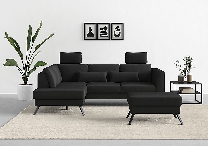 sit&more Ecksofa "Lindholm L-Form", mit Sitztiefenverstellung und Federkern günstig online kaufen