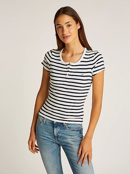 Tommy Jeans T-Shirt TJW SLIM BUTTON günstig online kaufen