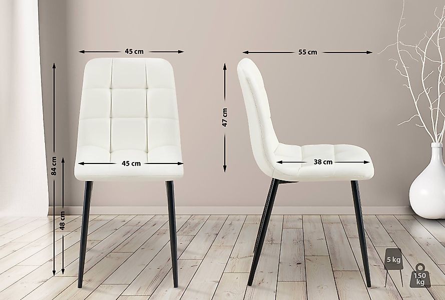 CLP Esszimmerstuhl Antibes (4er Set, 4 günstig online kaufen