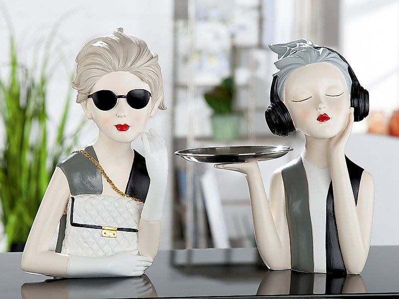 GILDE Dekofigur Figur Girl mit Kopfhörer (1 St) günstig online kaufen