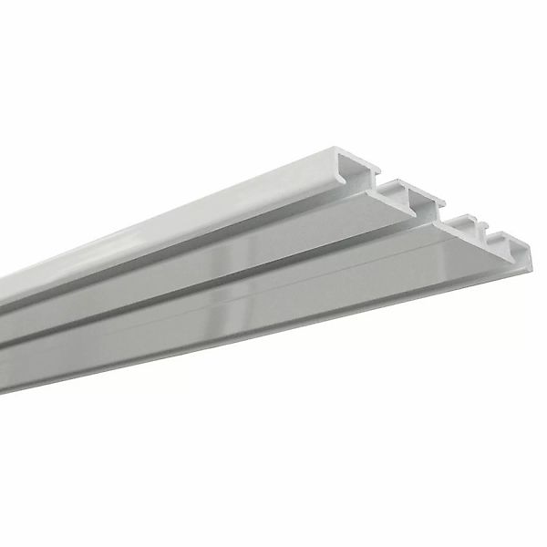 GARDINIA Vorhangschiene, 3-läufig, Fixmaß, Metall, Serie günstig online kaufen