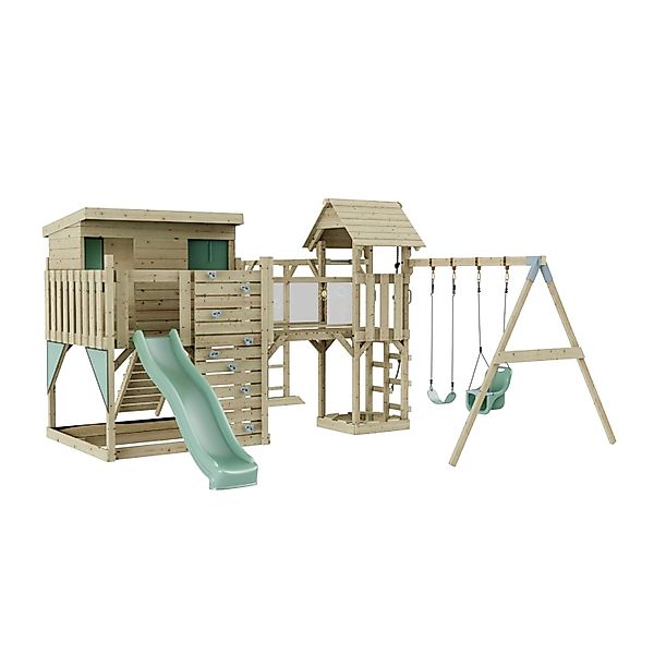 OutdoorToys Spielturm Johanna mit Babyschaukel Mintgrün günstig online kaufen