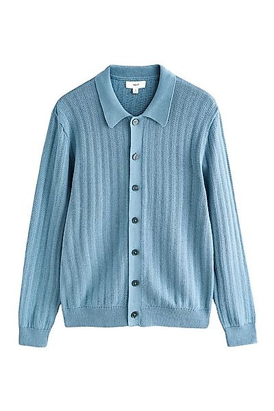 Next Strickjacke Strickjacke 100 % Baumwolle Regular Fit Struktur (1-tlg) günstig online kaufen