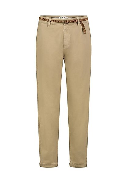 SUBLEVEL Stoffhose Damen Chino Hose mit Flechtgürtel Paspeltaschen, Flechtg günstig online kaufen