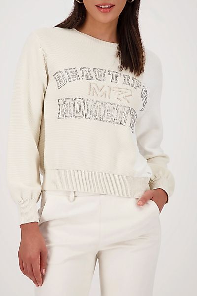 Monari Strickpullover "Pullover Colorblock + Schmuck", Mit Rundhalsausschni günstig online kaufen