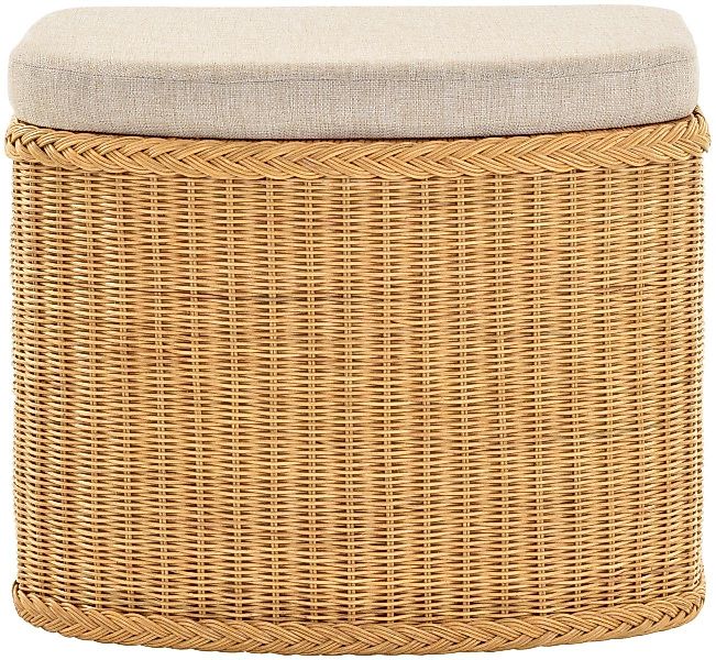 Krines Home Wäschetruhe Wäschekorb bauchig Sitz günstig online kaufen