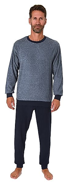 Normann Pyjama Herren langarm Frottee Schlafanzug günstig online kaufen