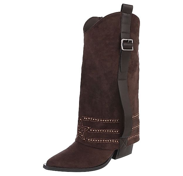 Ital-Design Elegante Damen-Stiefel mit Absatz und hochwertiger Verarbeitung günstig online kaufen