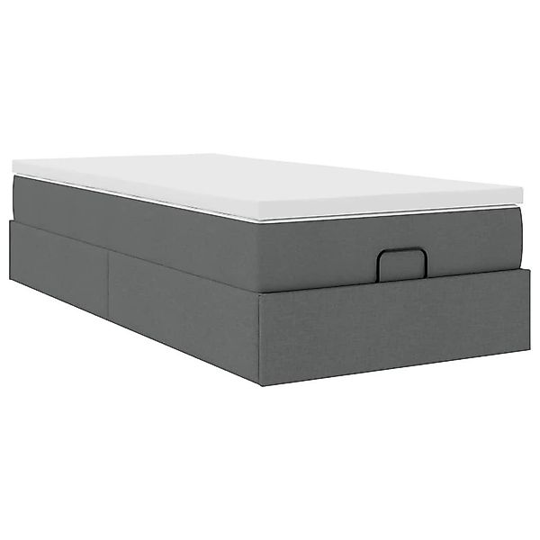 vidaXL Bett Ottoman-Bett mit Matratze Dunkelgrau günstig online kaufen