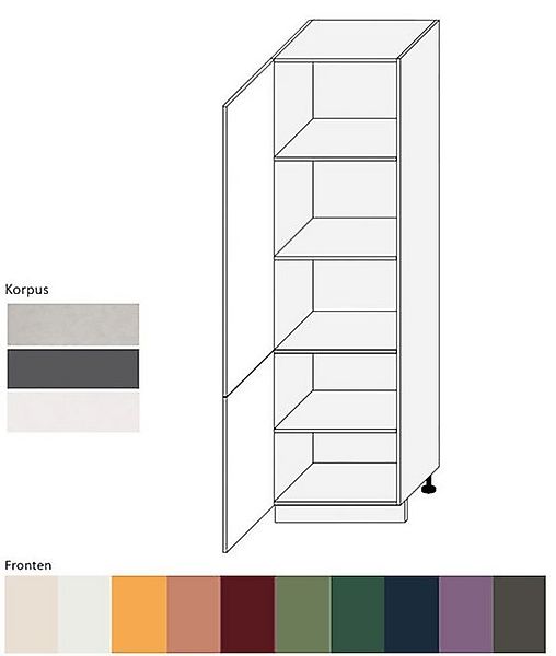Feldmann-Wohnen Hochschrank Tivoli (1-St) 60cm Front- und Korpusfarbe wählb günstig online kaufen