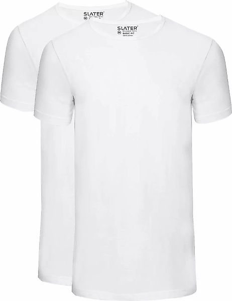 Slater 2er-Pack Basic Fit T-shirt Weiß - Größe 3XL günstig online kaufen