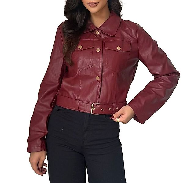 Ital-Design Lederimitatjacke Cropped Kunstlederjacke für Damen – Trendig & günstig online kaufen