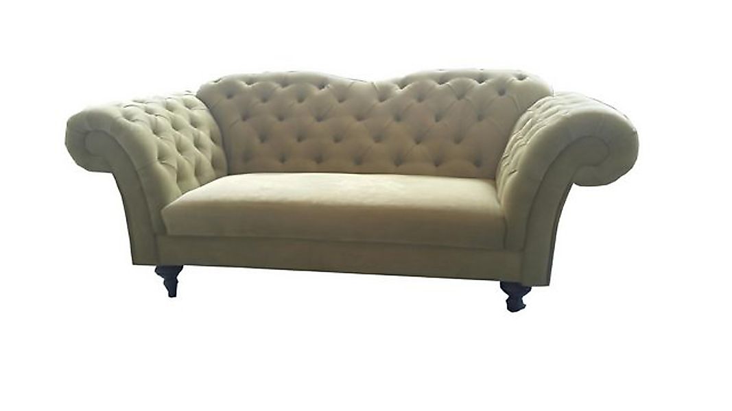 JVmoebel Sofa Chesterfield Samt Stoff Textil Sofa Couch Polster 3 Sitz Klas günstig online kaufen