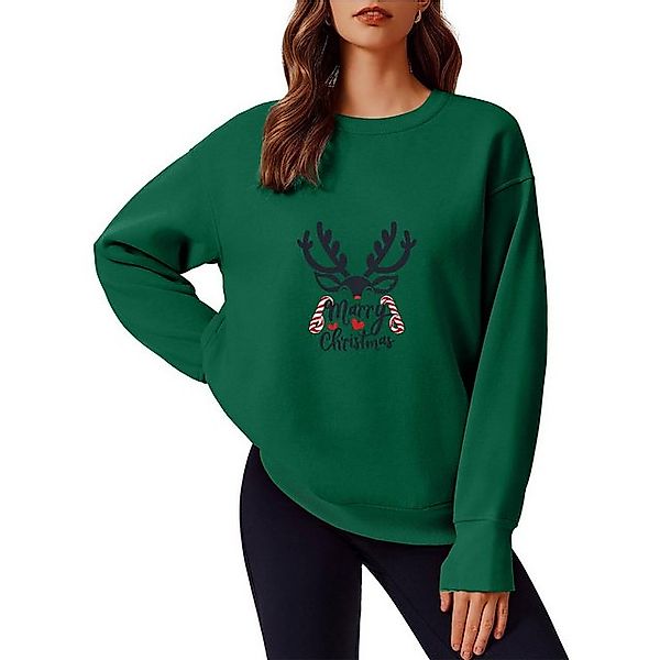 MC Star Weihnachtssweatshirt Merry and Bright Sweatshirt für Damen, Weihnac günstig online kaufen