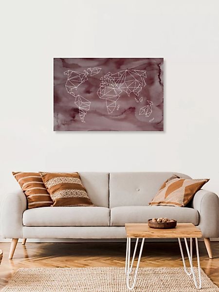 Poster / Leinwandbild - Geometrical World - Rose Aquarelle günstig online kaufen