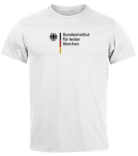 MoonWorks Print-Shirt Herren T-Shirt Alkohol Bier Bundesinstitut für lecker günstig online kaufen