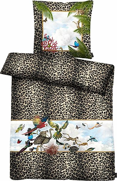 APELT Bettwäsche "Louis" 2 Stk. Herbstliches Rosen-und Herbstblumen-Motiv, günstig online kaufen