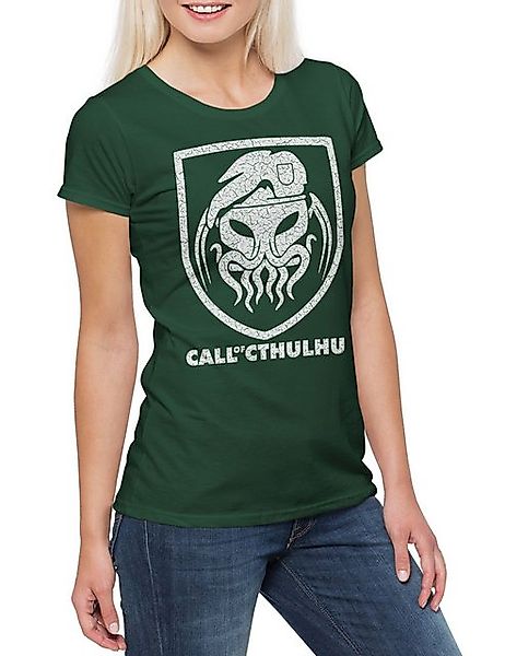 Urban Backwoods Print-Shirt Call Of Cthulhu Damen T-Shirt Horror Arkham H. günstig online kaufen