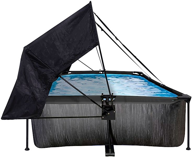 EXIT Framepool "Black Wood Pool 300x200x65cm", mit Filterpumpe und Sonnense günstig online kaufen