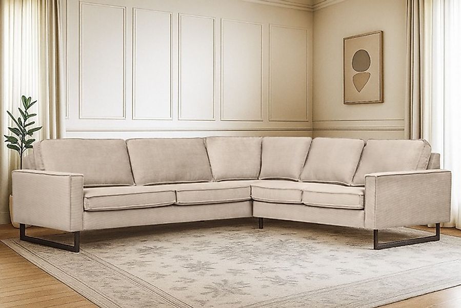 Home affaire Ecksofa »Pinto, XXL, 250/290 cm, langer Schenkel, Ottomane« Co günstig online kaufen