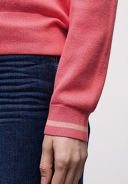 STREET ONE Strickpullover mit Kontrastdetails günstig online kaufen