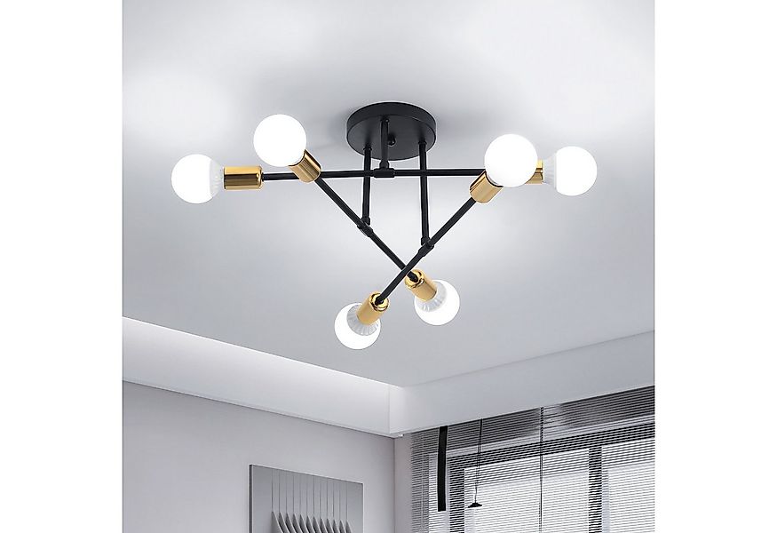 Goeco LED Deckenleuchte Goldene dekorative Lampe, E27 Lampenfassung, für Wo günstig online kaufen