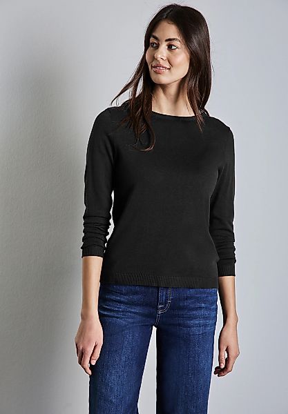STREET ONE Strickpullover, mit Rollsaum am Ausschnitt günstig online kaufen