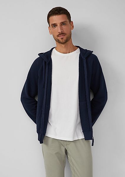 s.Oliver Allwetterjacke Strukturierte Sweatjacke mit Kapuze günstig online kaufen